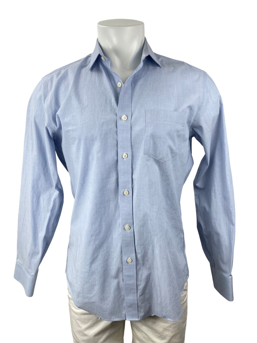 J.Crew Thompson Men's Blue Collared Long Sleeve Office Button Down Shirt Top M